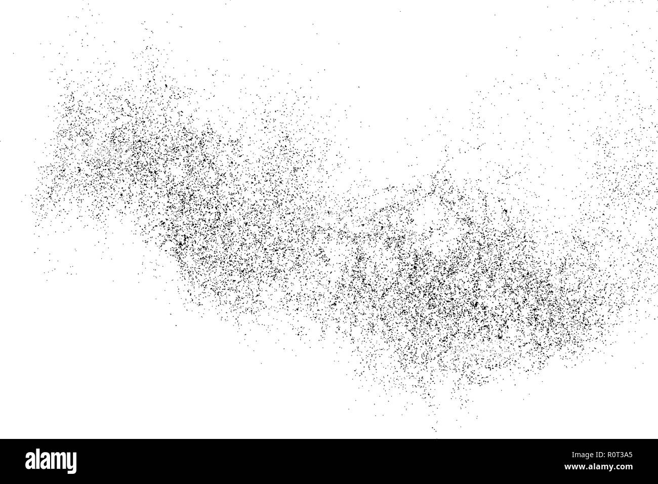 Black grainy texture isolated on white background. Distress overlay ...