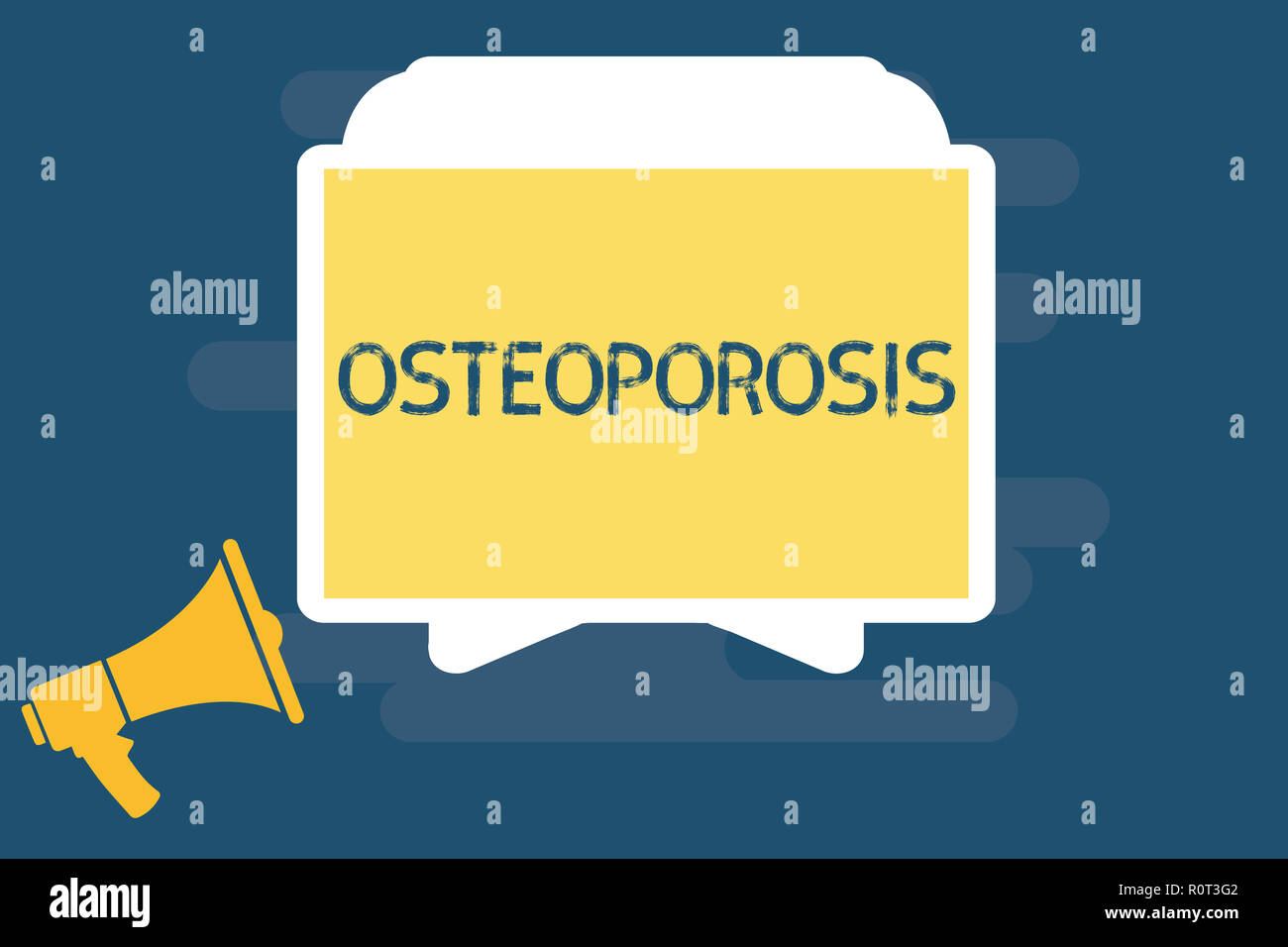 Handwriting text writing Osteoporosis. Concept meaning Medical
