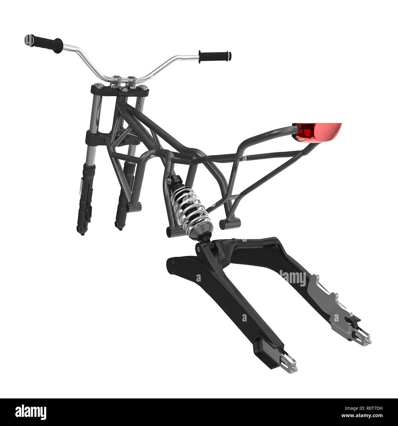 Motorcycle Frame on white. 3D illustration Stock Photo Alamy