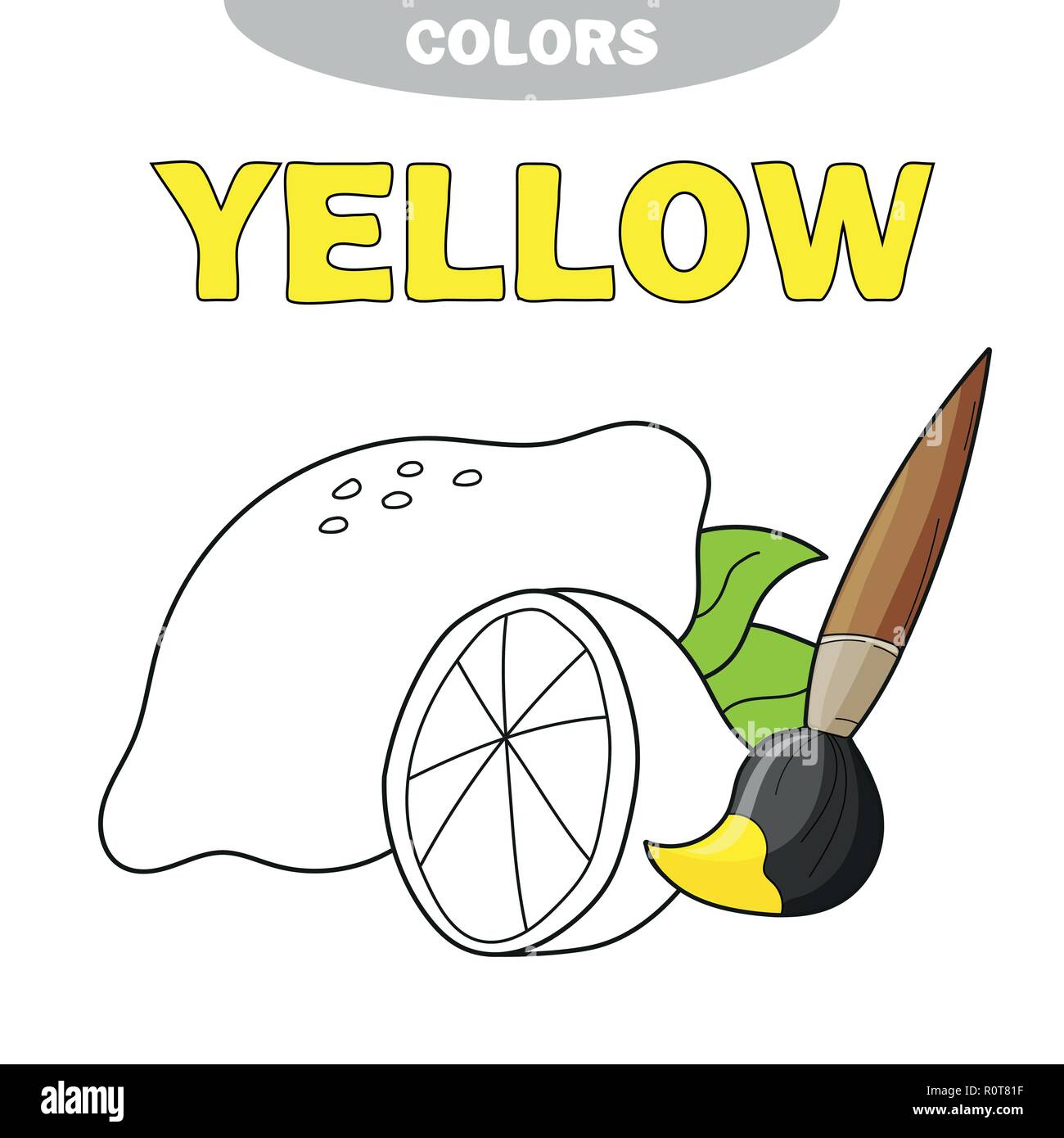 Lemon Illustration Coloring Book High Resolution Stock Photography And Images Alamy