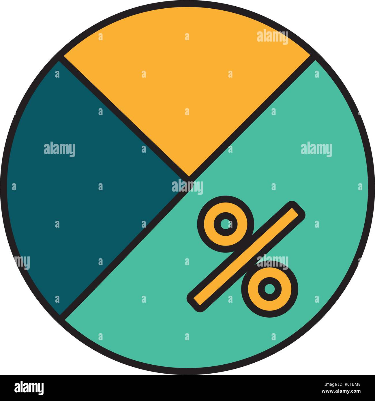 statistical graphic in pie isolated icon vector illustration design ...