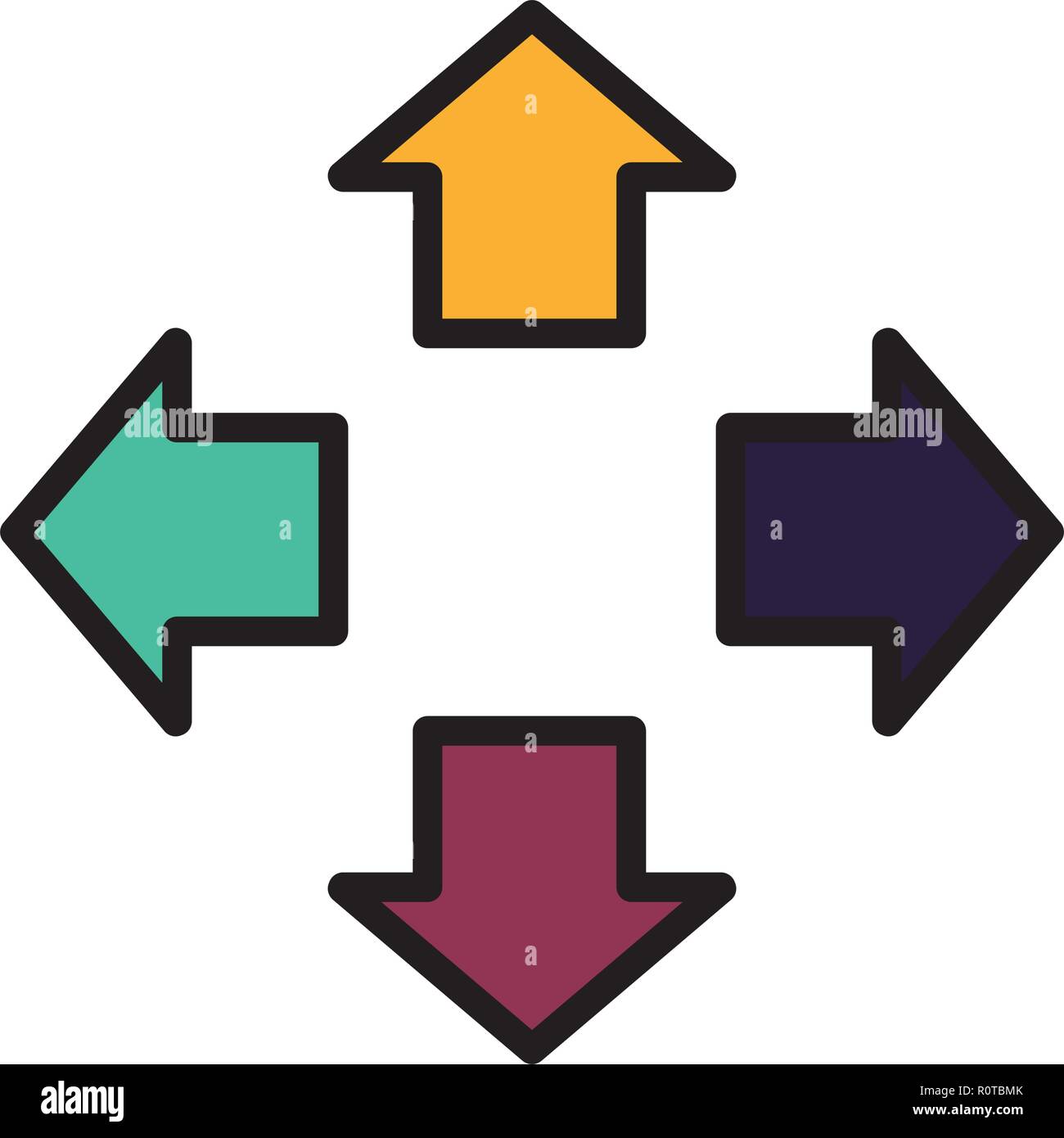 arrows of infographic isolated icon vector illustration design Stock ...