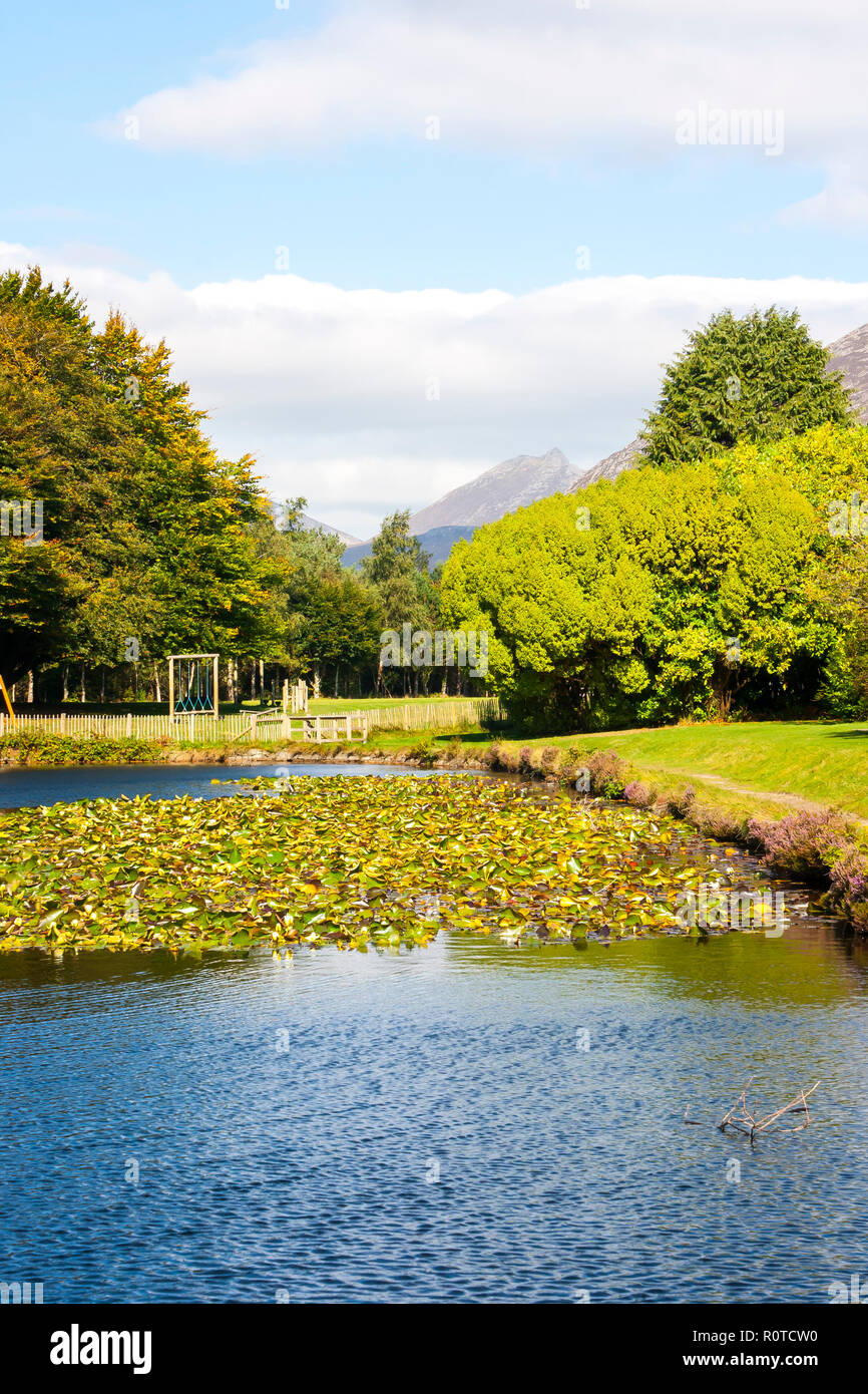 Part of the water reservoir in the famous Silent Valley Mountain Park in the Mourne Mountains in