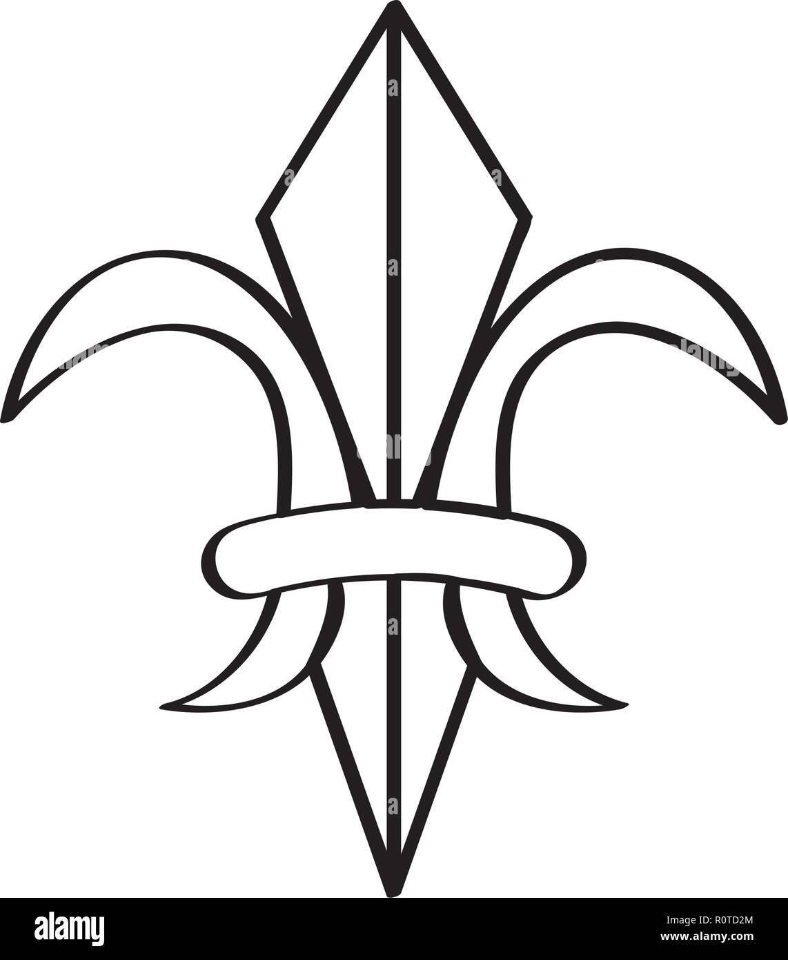Mardi gras symbol. Fleur de lys outline Stock Vector Image & Art - Alamy