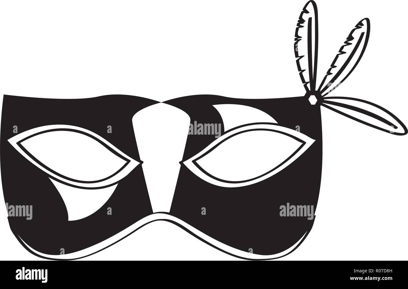 Outline of a mardi gras mask Stock Vector Image &amp; Art - Alamy