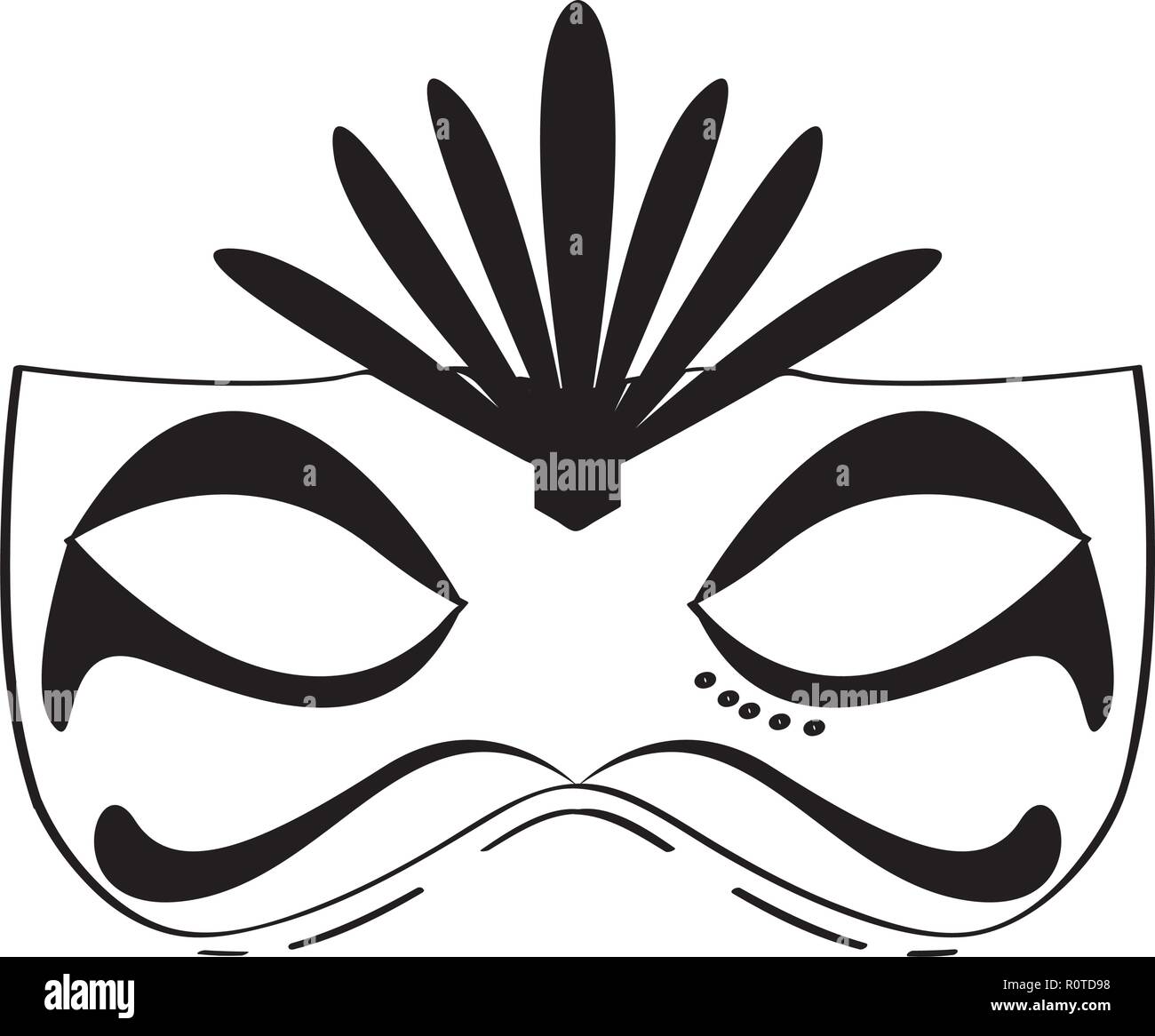 Outline of a mardi gras mask Stock Vector Image & Art Alamy