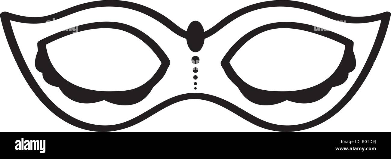 Outline of a mardi gras mask Stock Vector Image &amp; Art - Alamy