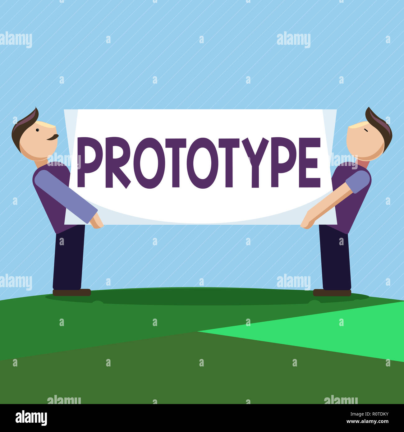 Conceptual hand writing showing Prototype. Business photo text Preliminary project design version of device vehicle product. Stock Photo