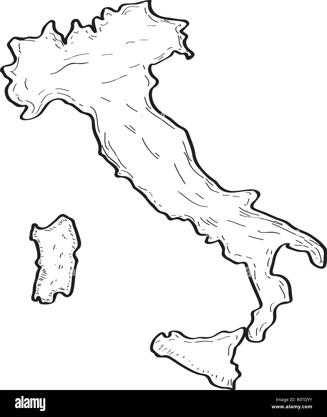 Italy italian country map outline Stock Vector Images - Page 2 - Alamy