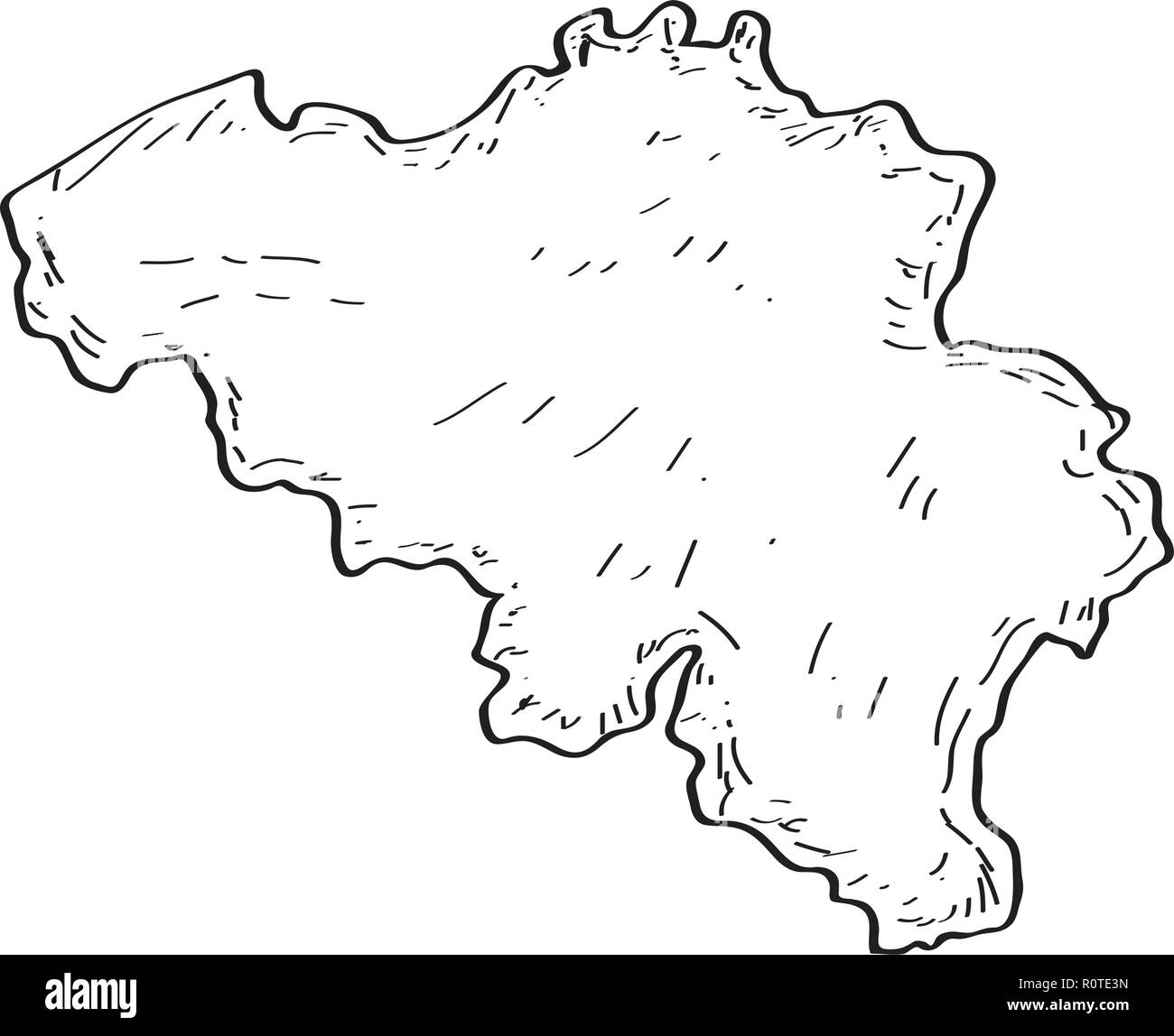 Sketch of a map of Belgium Stock Vector Image & Art - Alamy