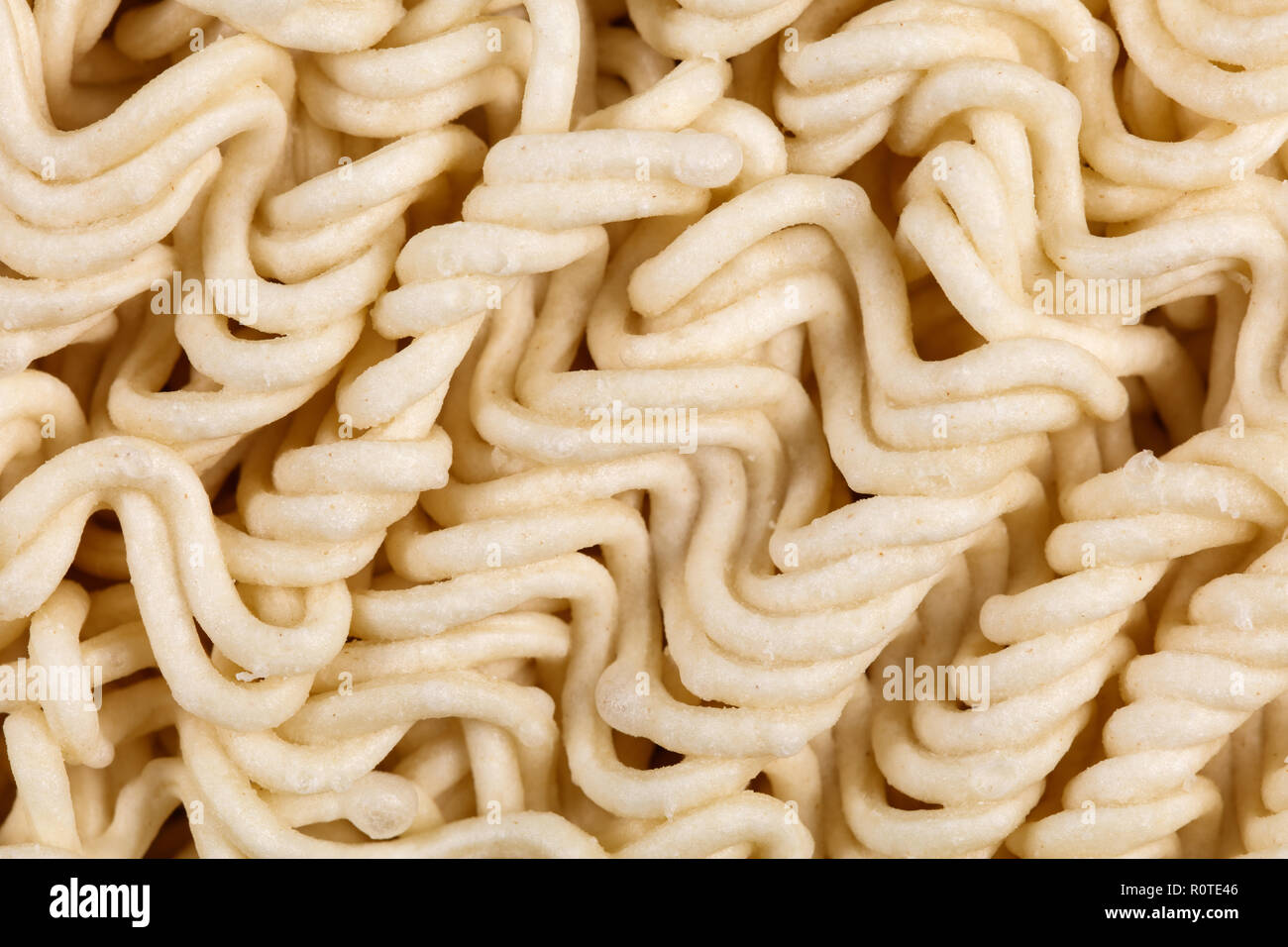 dry fastfood noodles for background, close up. Stock Photo