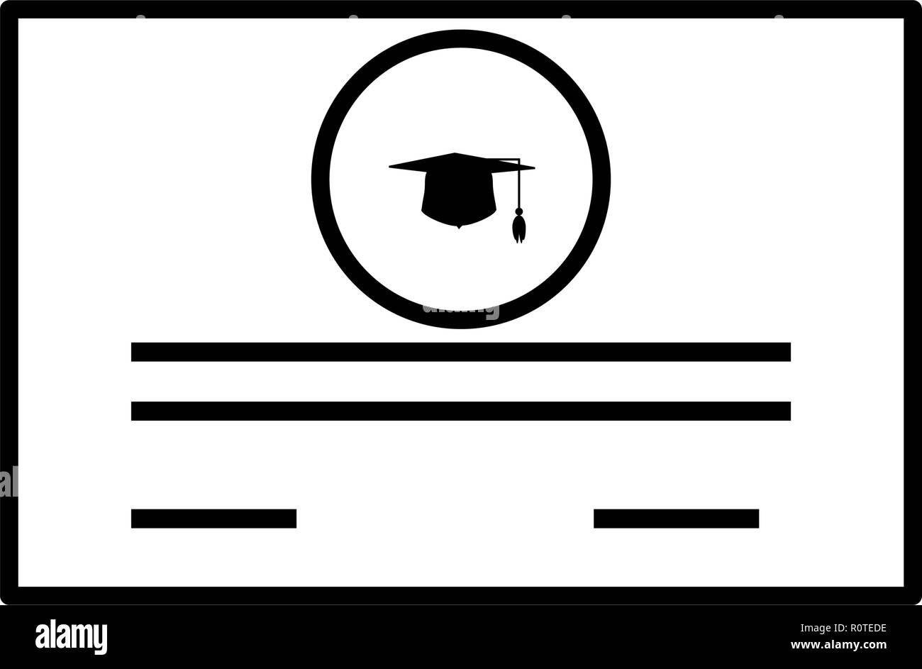 graduation certificate isolated icon vector illustration design Stock ...