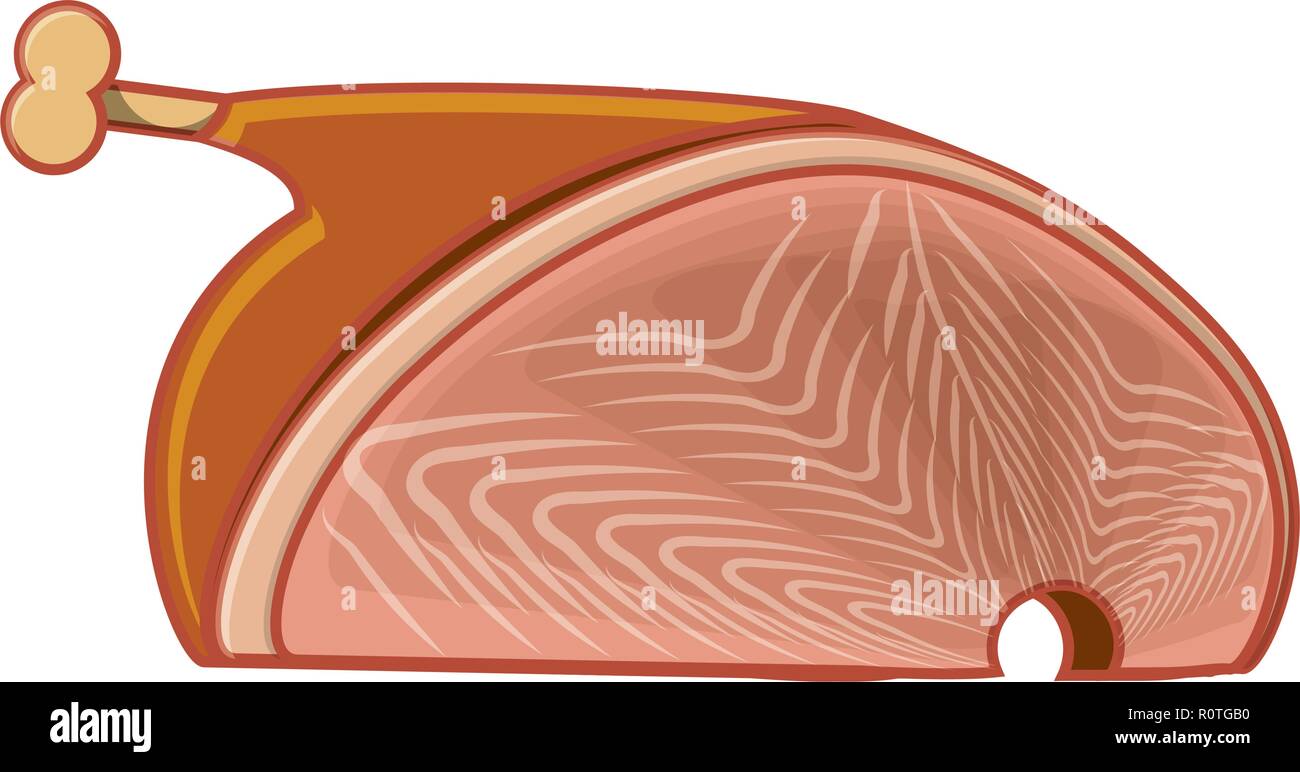 delicious ham isolated icon vector illustration design Stock Vector ...