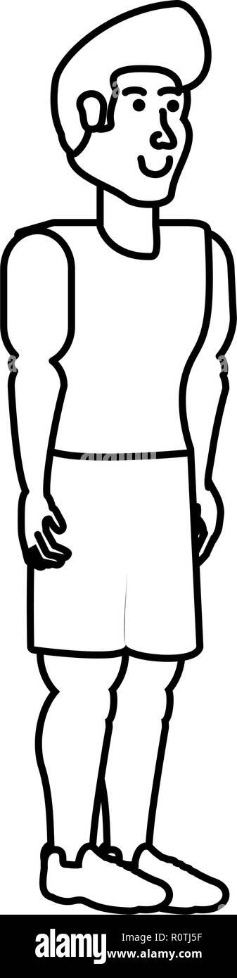 young athletic man avatar character vector illustration design Stock ...