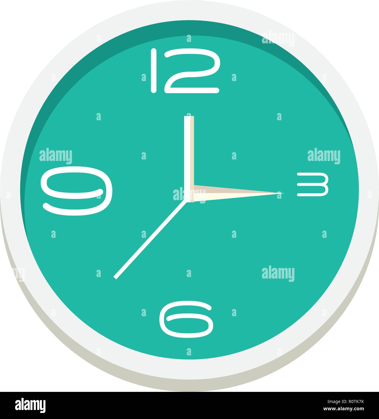 round clock accessory on white background vector illustration Stock ...