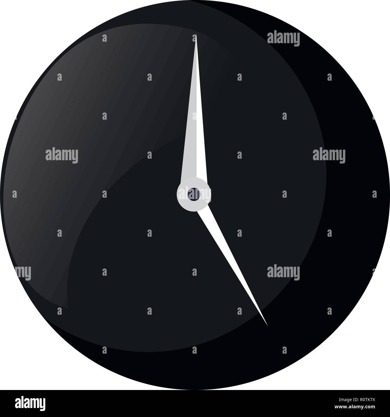 round clock accessory on white background vector illustration Stock ...
