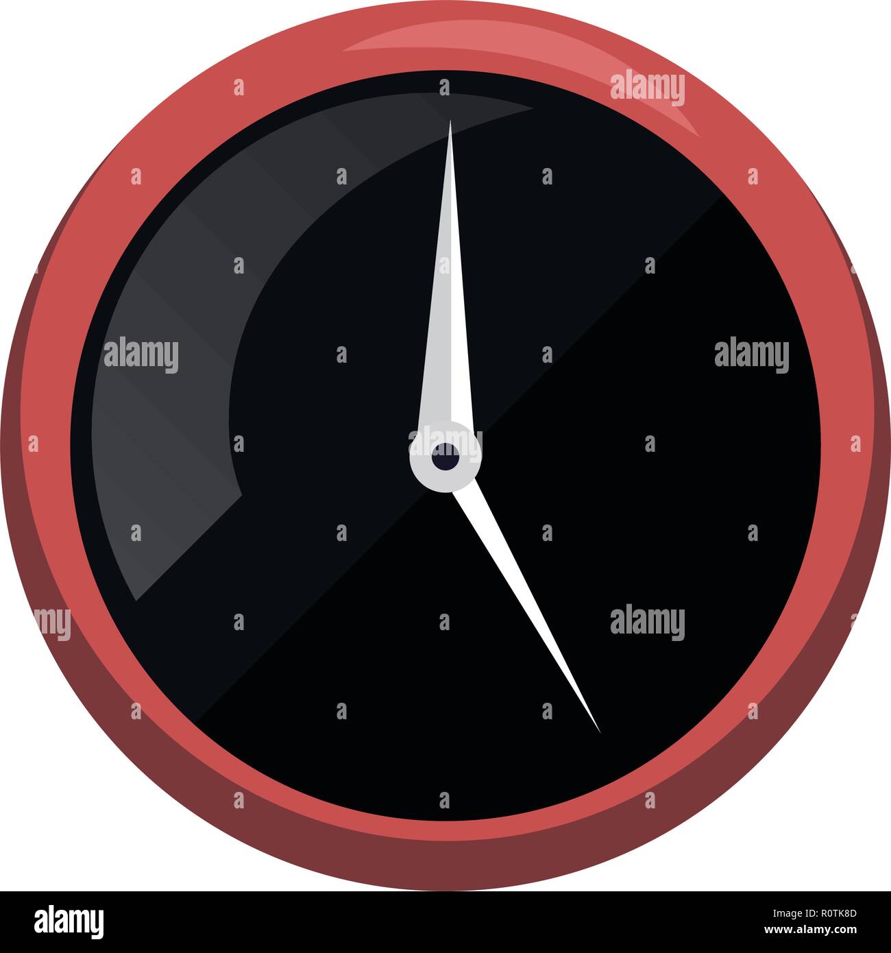 round clock accessory on white background vector illustration Stock ...