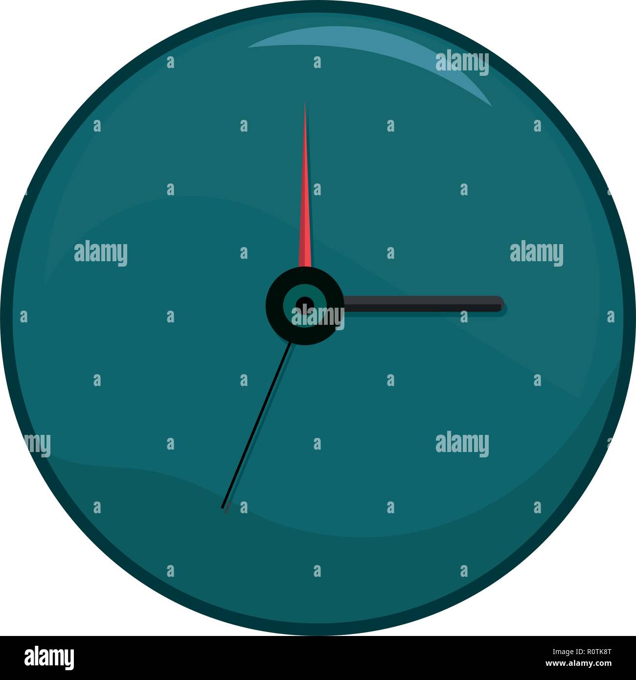 round clock accessory on white background vector illustration Stock ...