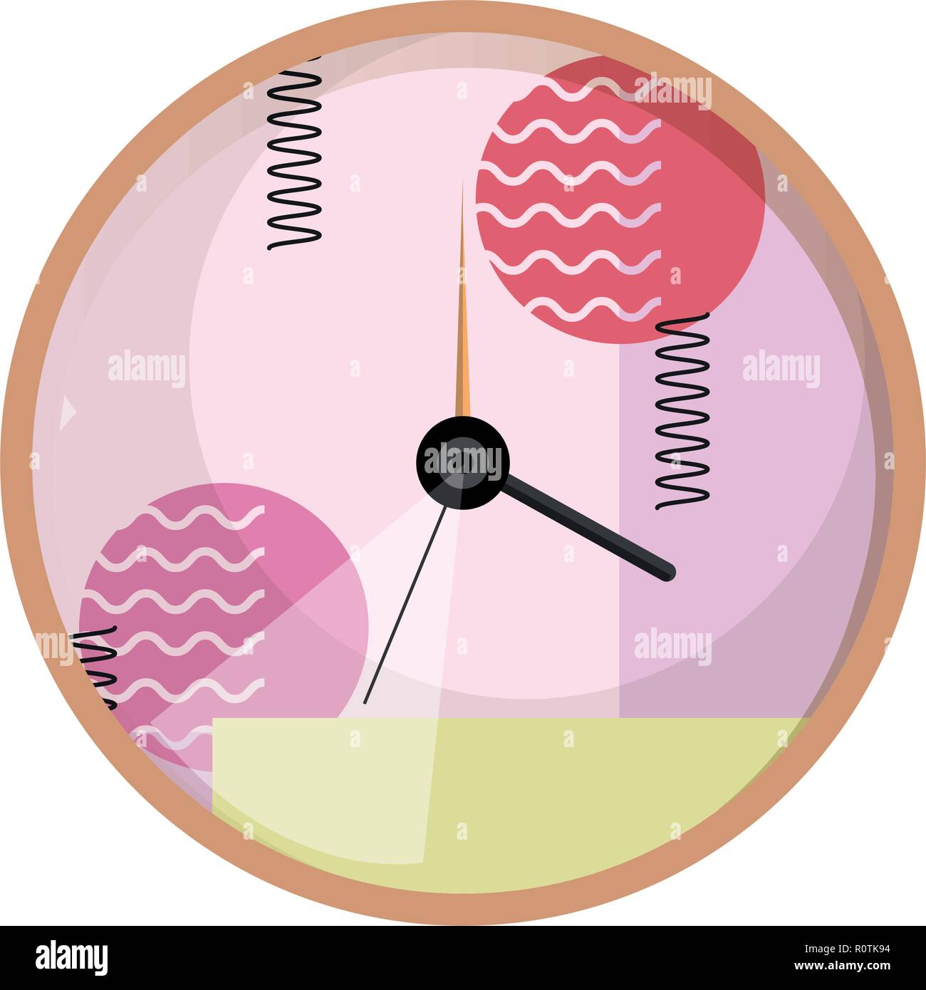round clock accessory on white background vector illustration Stock ...