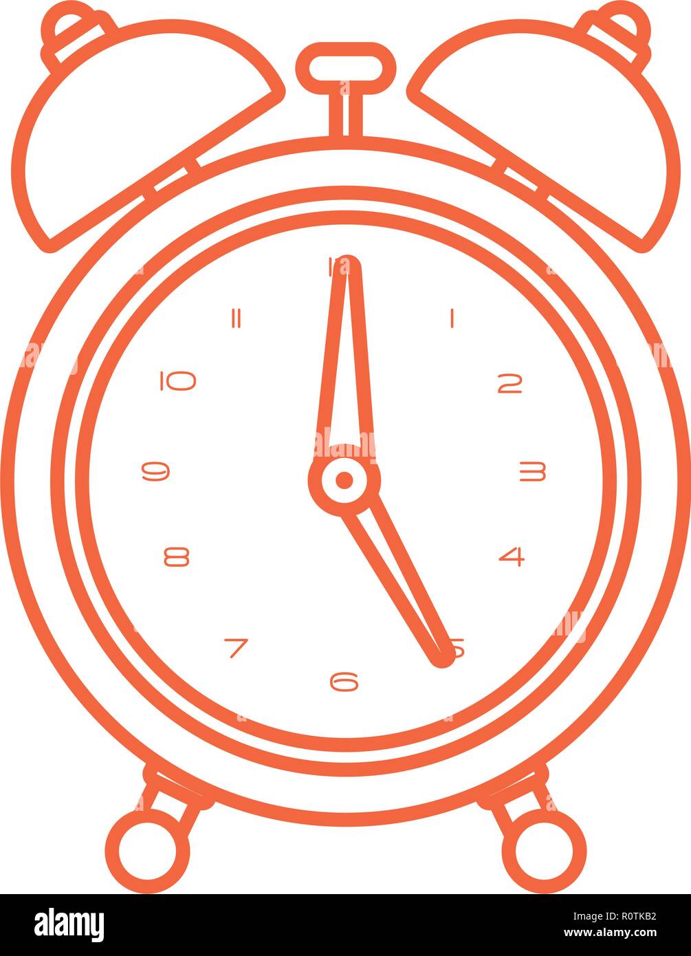 alarm clock wake on white background vector illustration Stock Vector ...