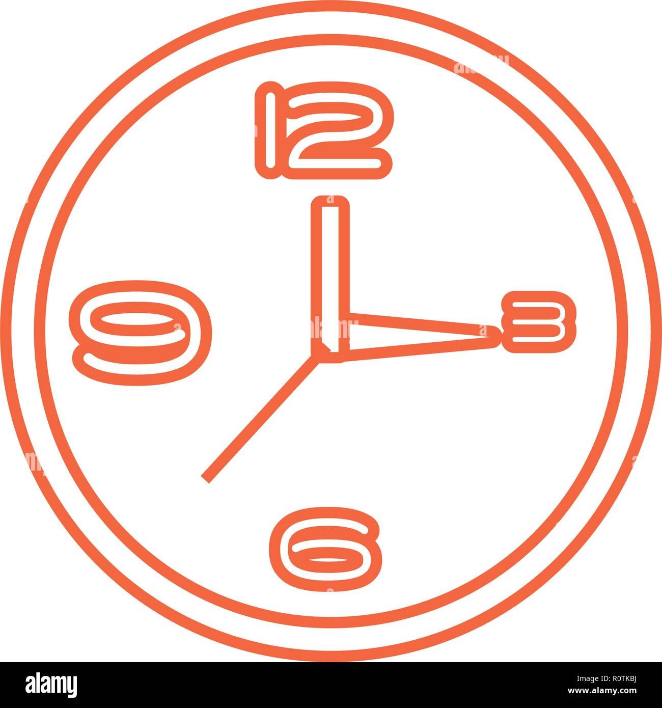round clock accessory on white background vector illustration Stock ...