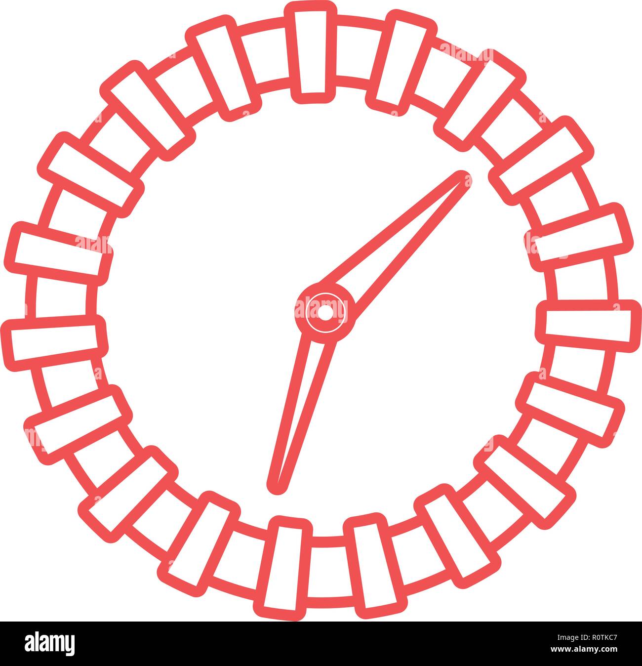 round clock accessory on white background vector illustration Stock ...