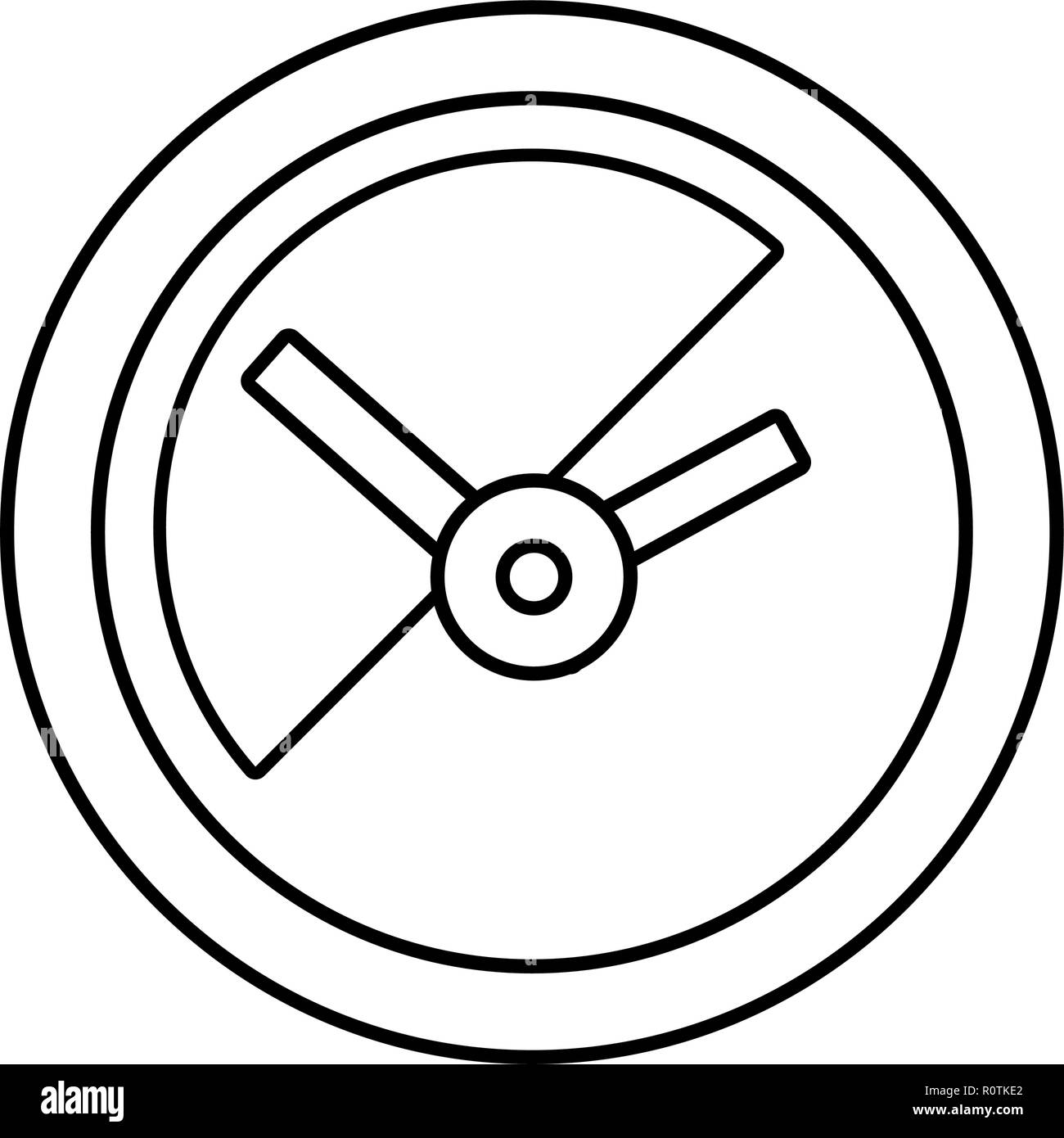 round clock accessory on white background vector illustration Stock ...
