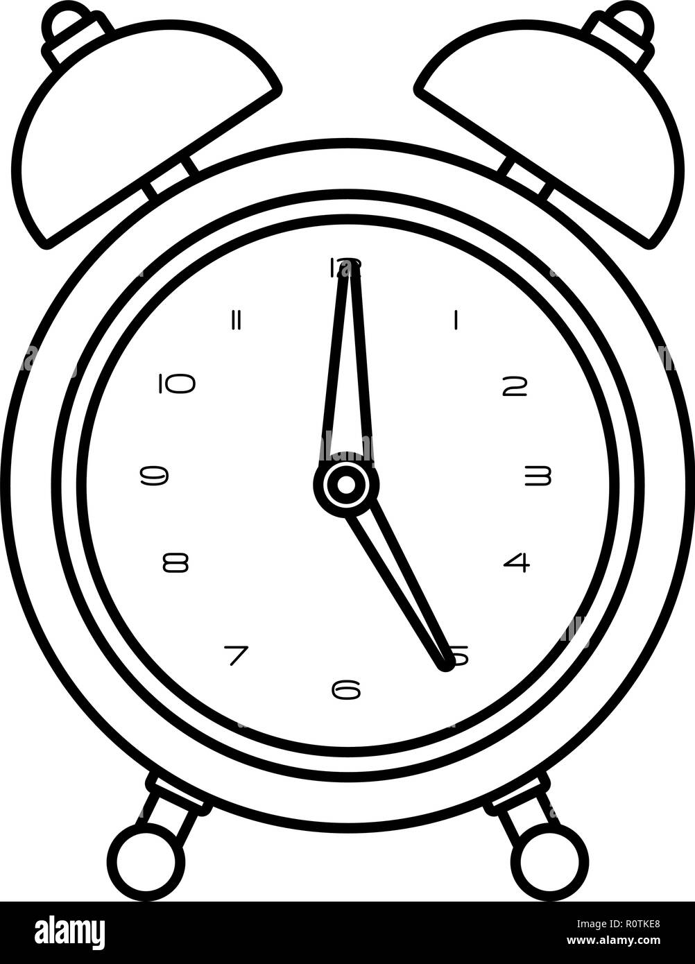 alarm clock wake on white background vector illustration Stock Vector ...