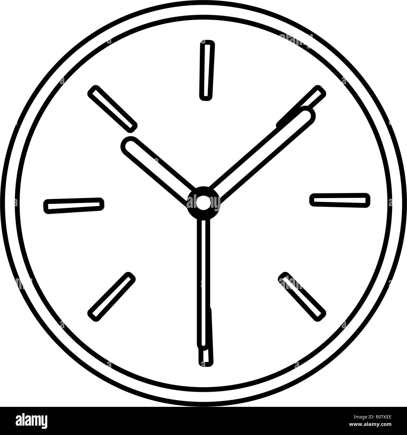 round clock accessory on white background vector illustration Stock ...
