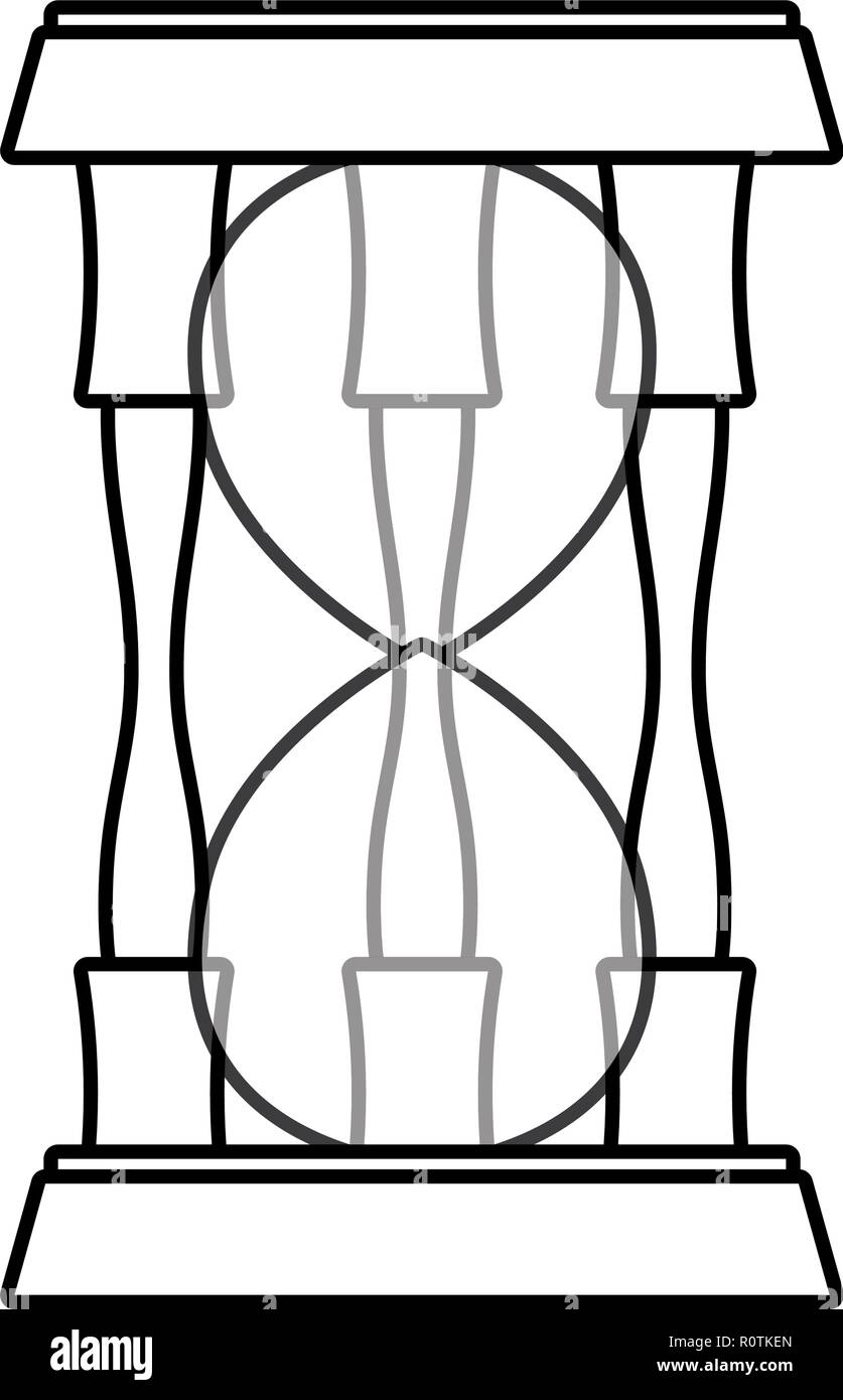 hourglass sand on white background vector illustration Stock Vector