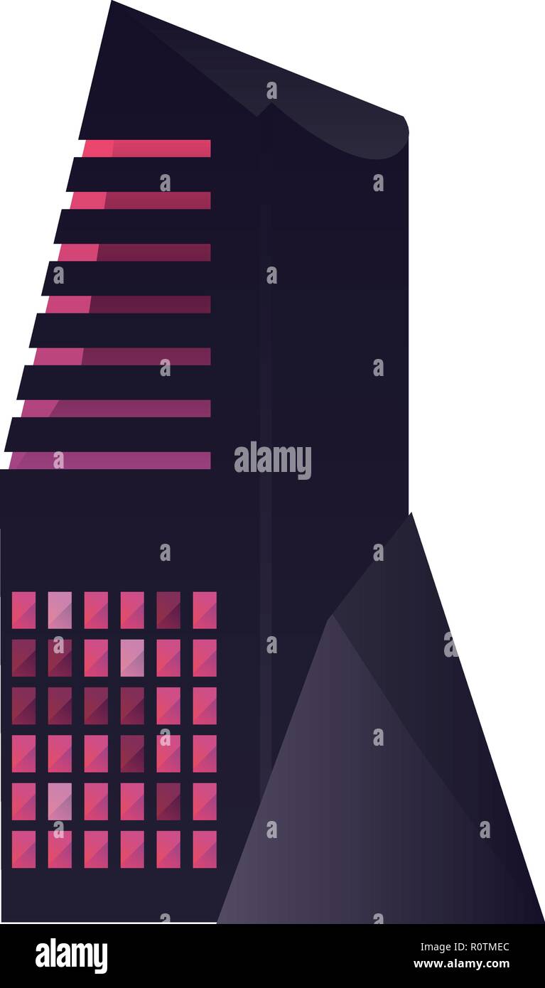 futuristic building on white background vector illustration Stock ...