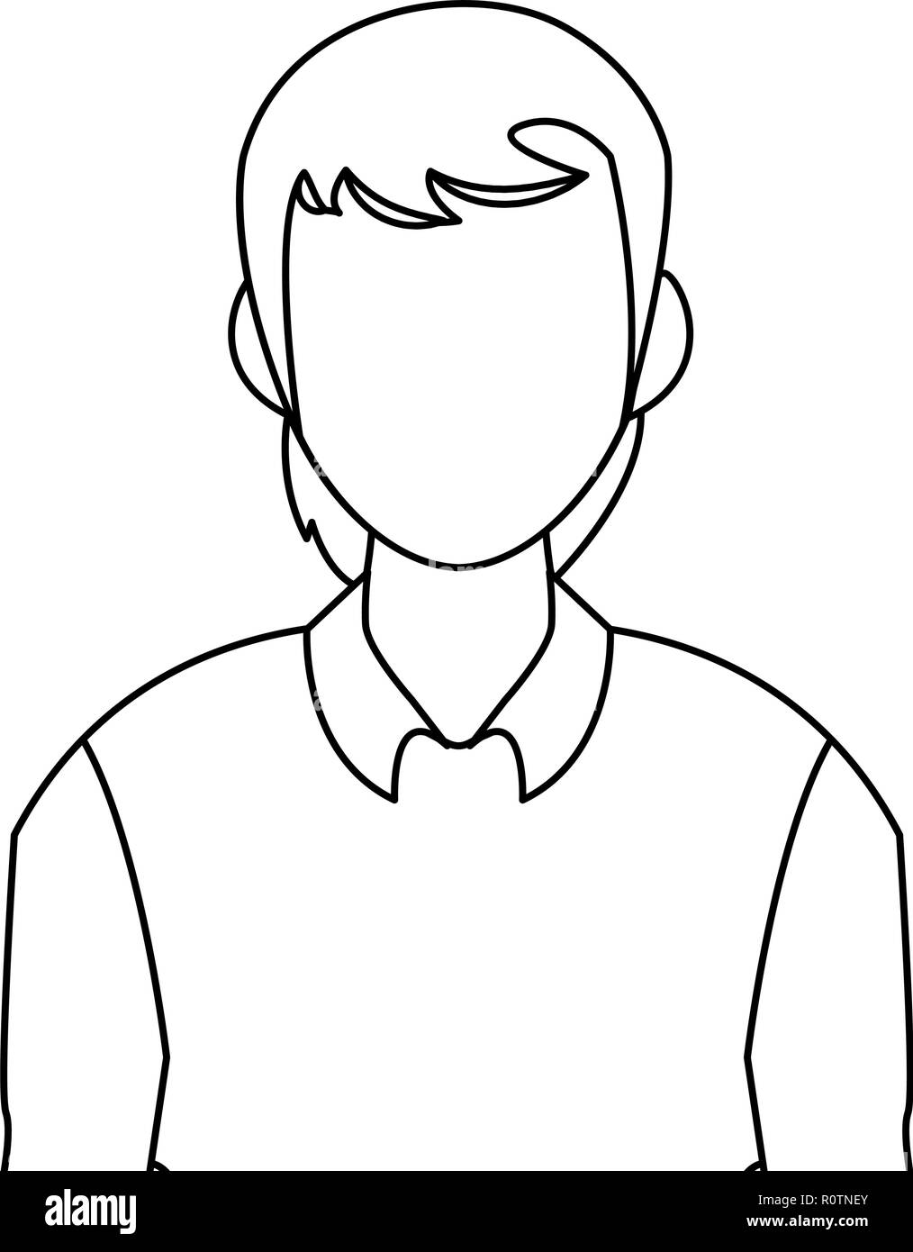 man portrait on white background vector illustration vector ...