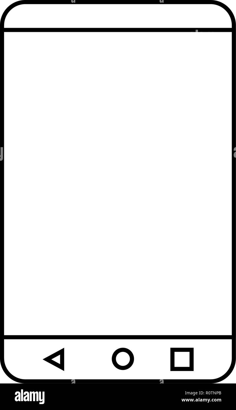 smartphone device on white background vector illustration vector ...