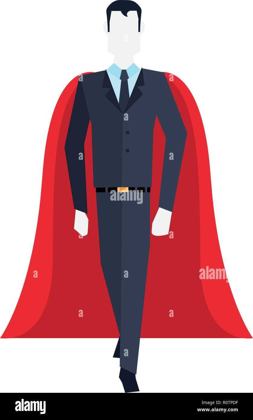 businessman superhero character on white background vector illustration ...