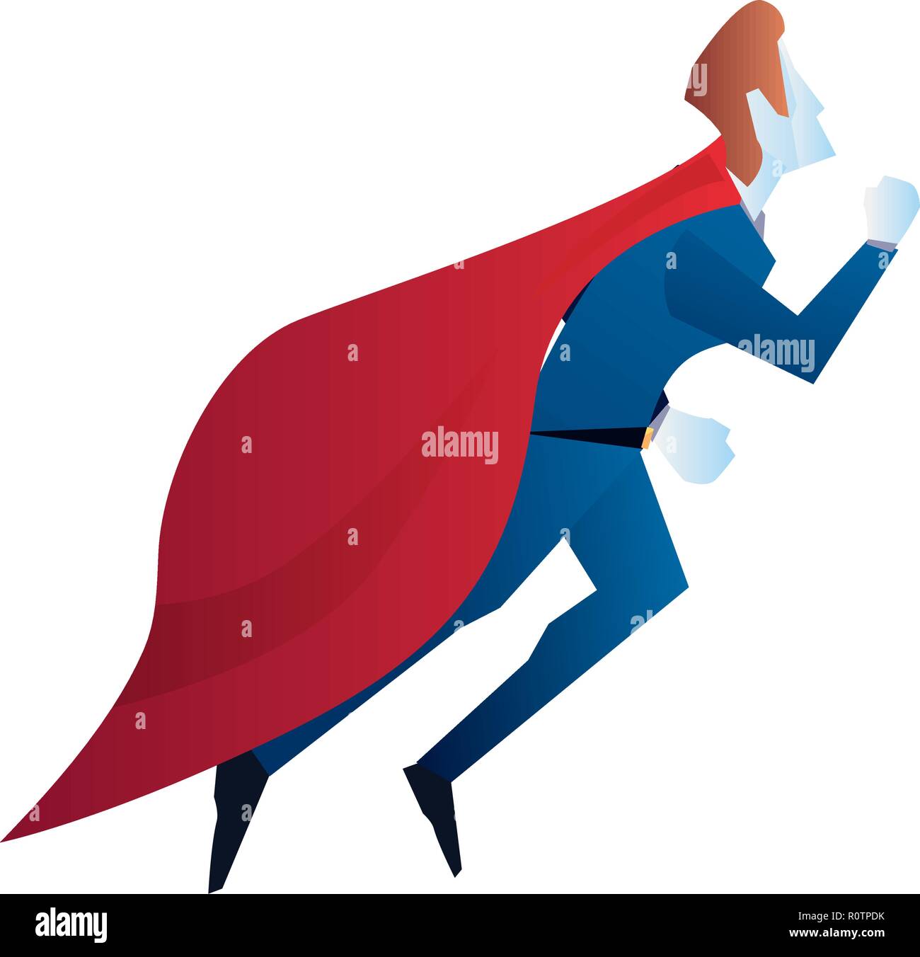 businessman superhero character on white background vector illustration ...