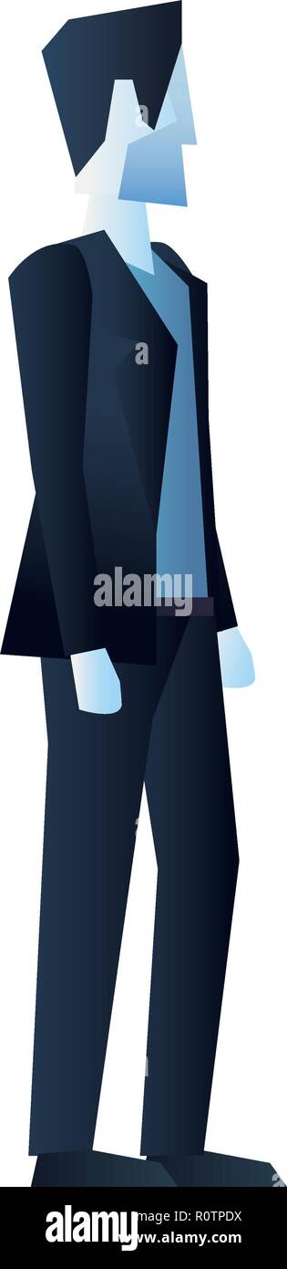 businessman character on white background vector illustration Stock ...