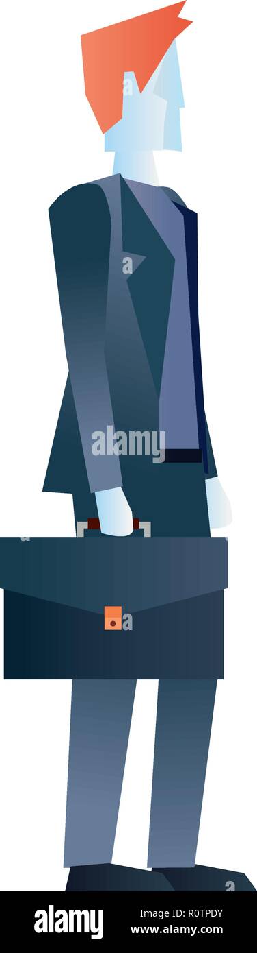 businessman with business briefcase work vector illustration Stock ...