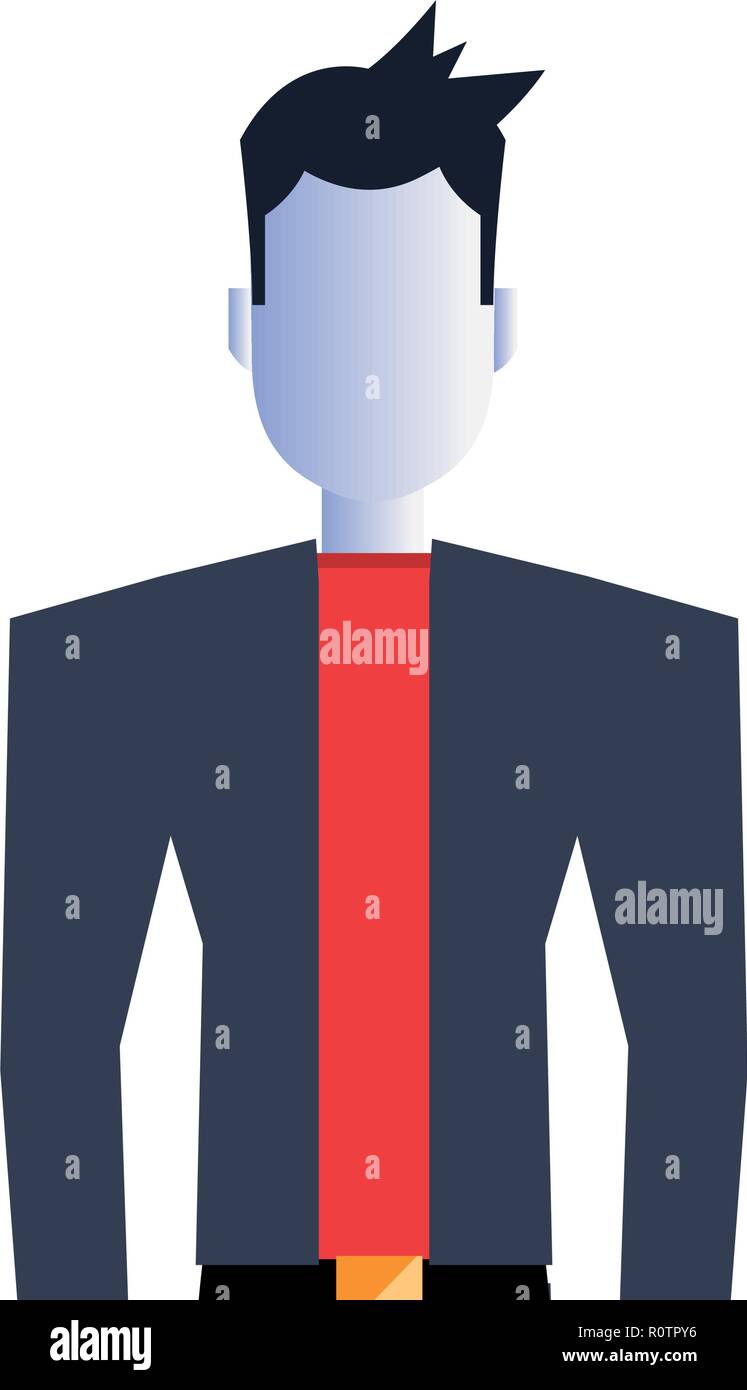 businessman character on white background vector illustration Stock ...