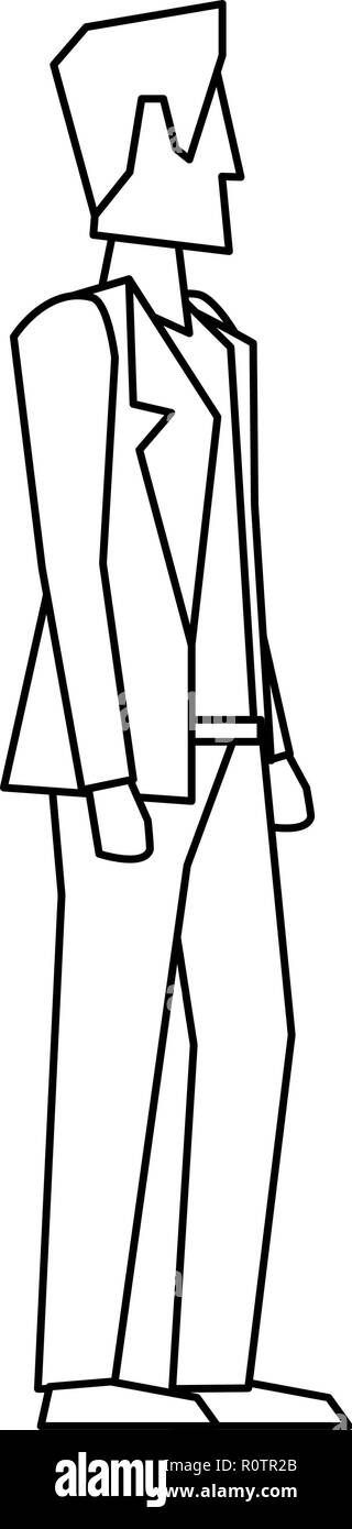 businessman character on white background vector illustration Stock ...