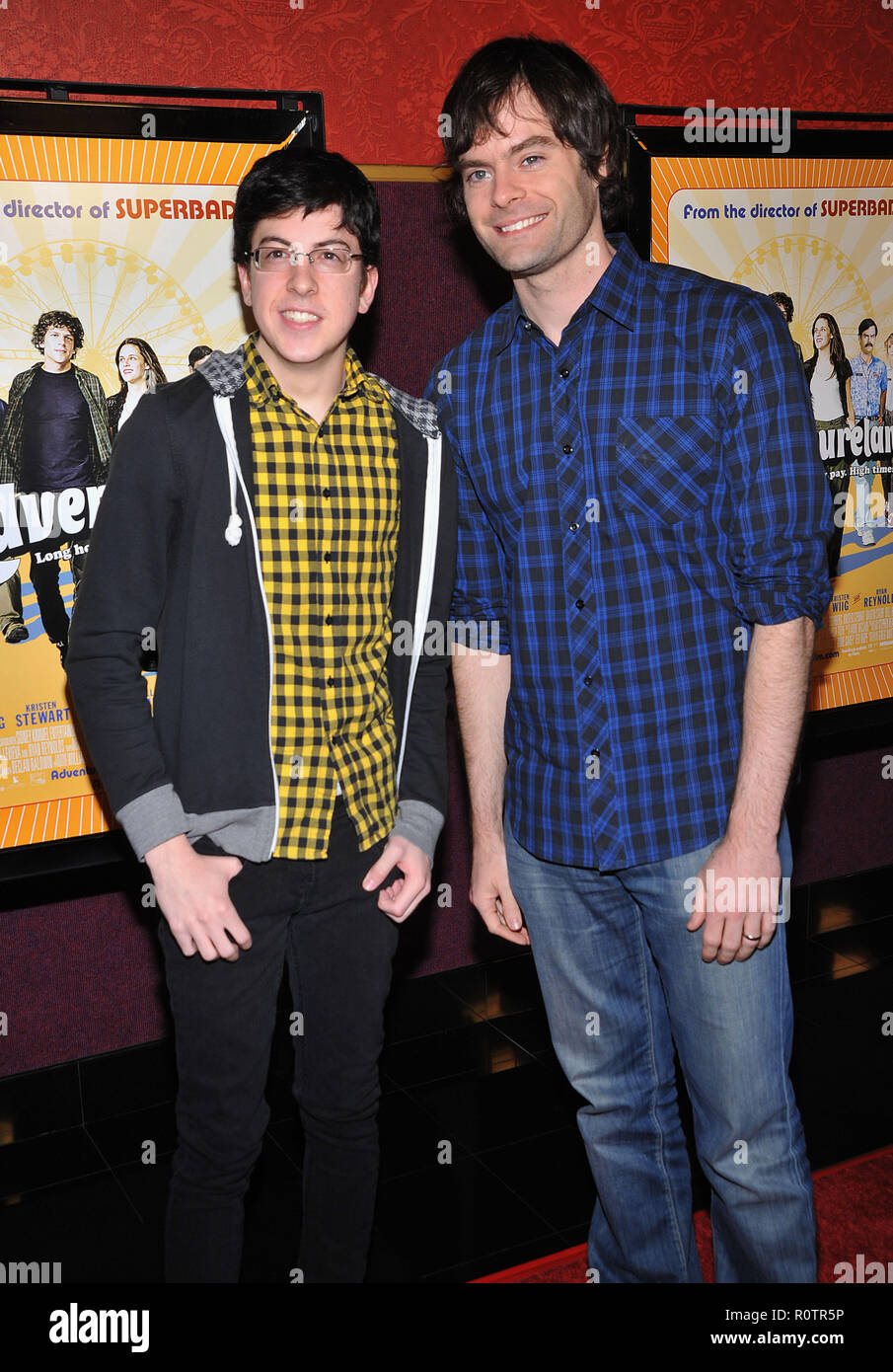 Bill Hader and Christopher Mintz-Plasse - Adventureland Premiere at the Chinese 6 Theatre In Los Angeles.          -            Mintz-PlasseChristophe Stock Photo