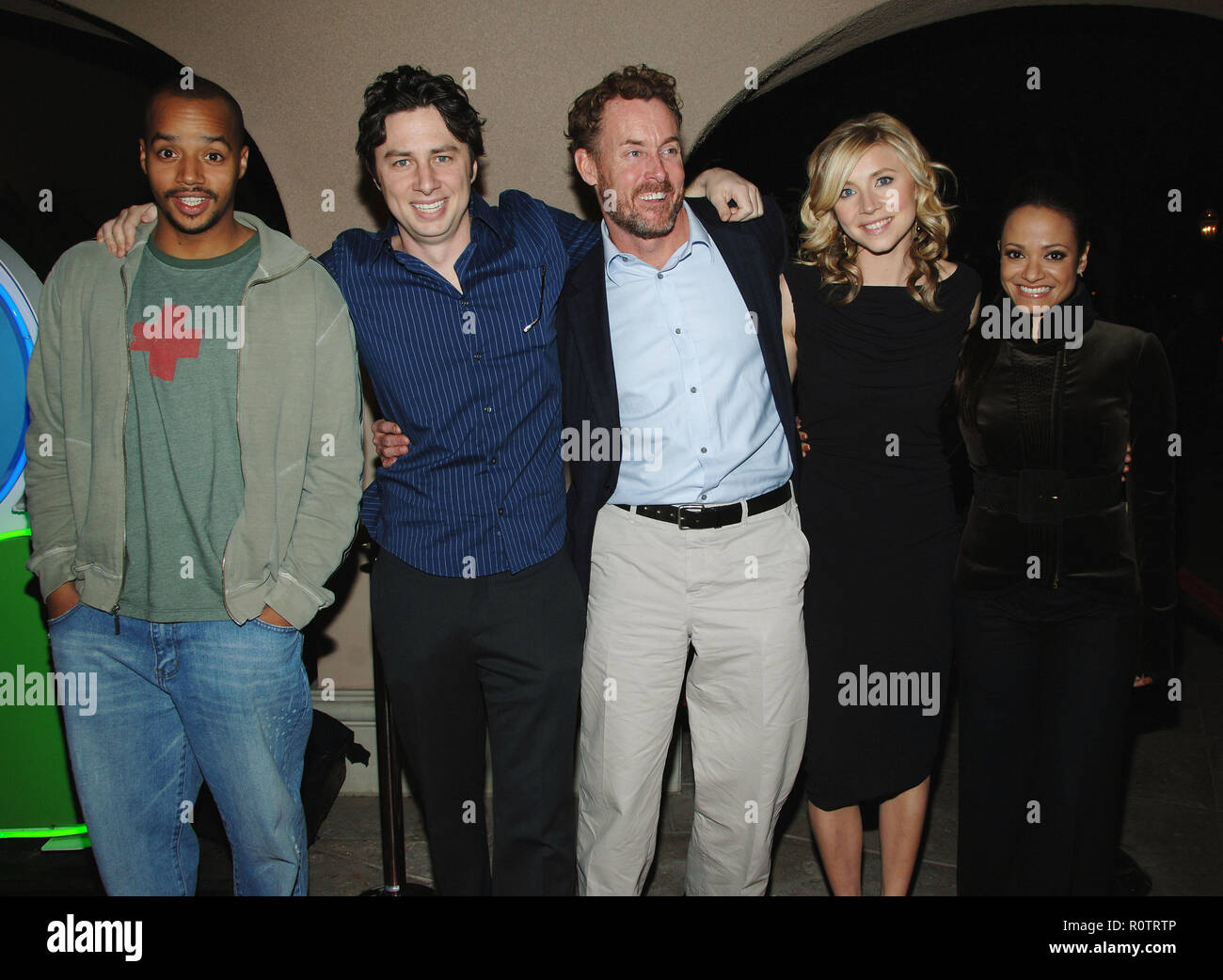The Cast of SCRUBS arriving at the NBC tca Party at the Ritz Carlton in