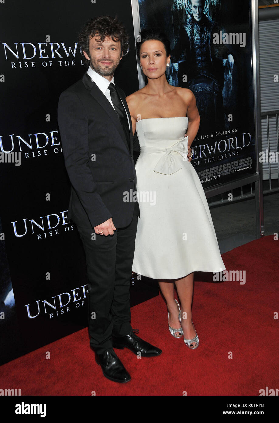 Michael Sheen and Rhona Mitra  - Underworld: Rise of the Lycans Premiere at the Arclight Theatre In Los Angeles.          -            SheenMichael Mi Stock Photo