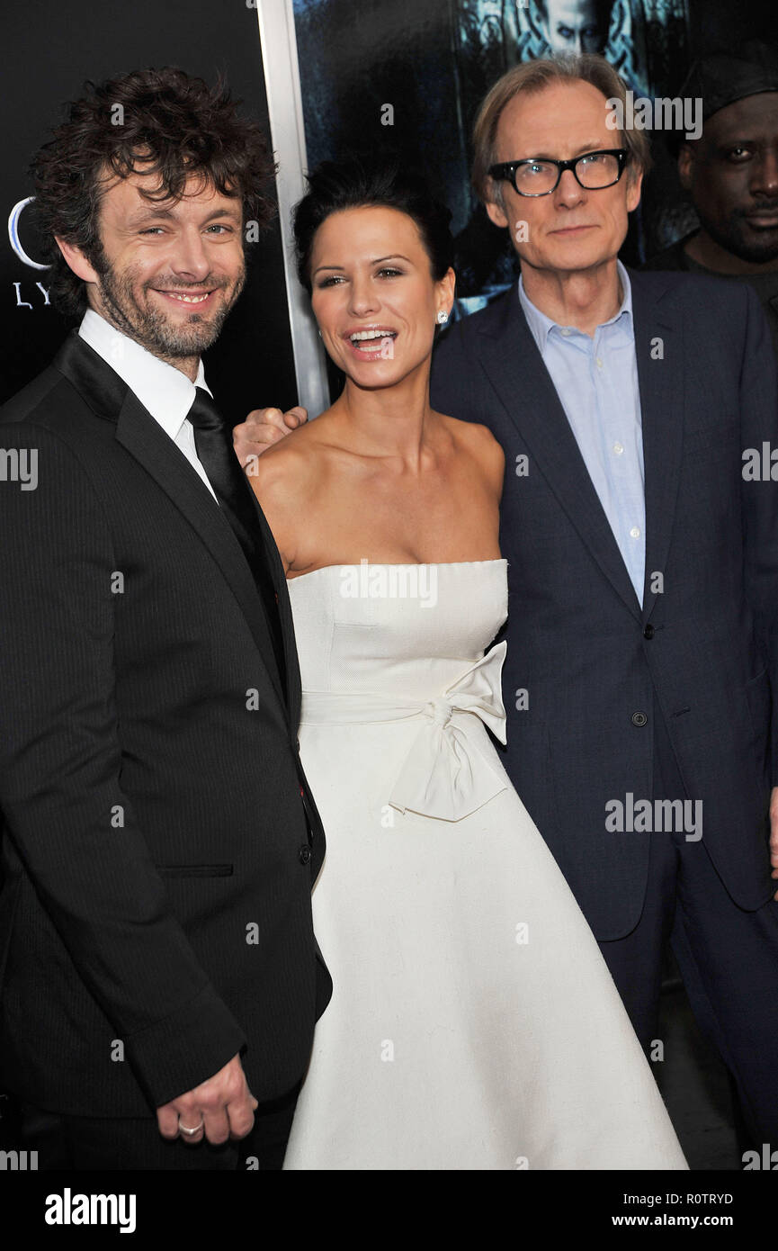 Michael Sheen, Rhona Mitra and Bill Nighty  - Underworld: Rise of the Lycans Premiere at the Arclight Theatre In Los Angeles.          -            Sh Stock Photo
