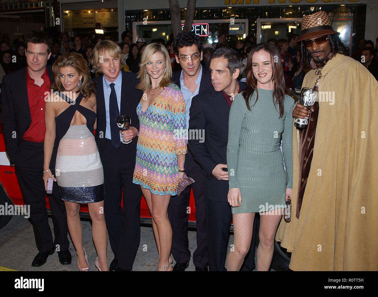 The cast, Carmen Electra, Owen Wilson, Amy Smart, the director Todd Phillips, Ben Stiller, Juliette Lewis and Snoop Dogg at the Premiere of ' Starsky  Stock Photo