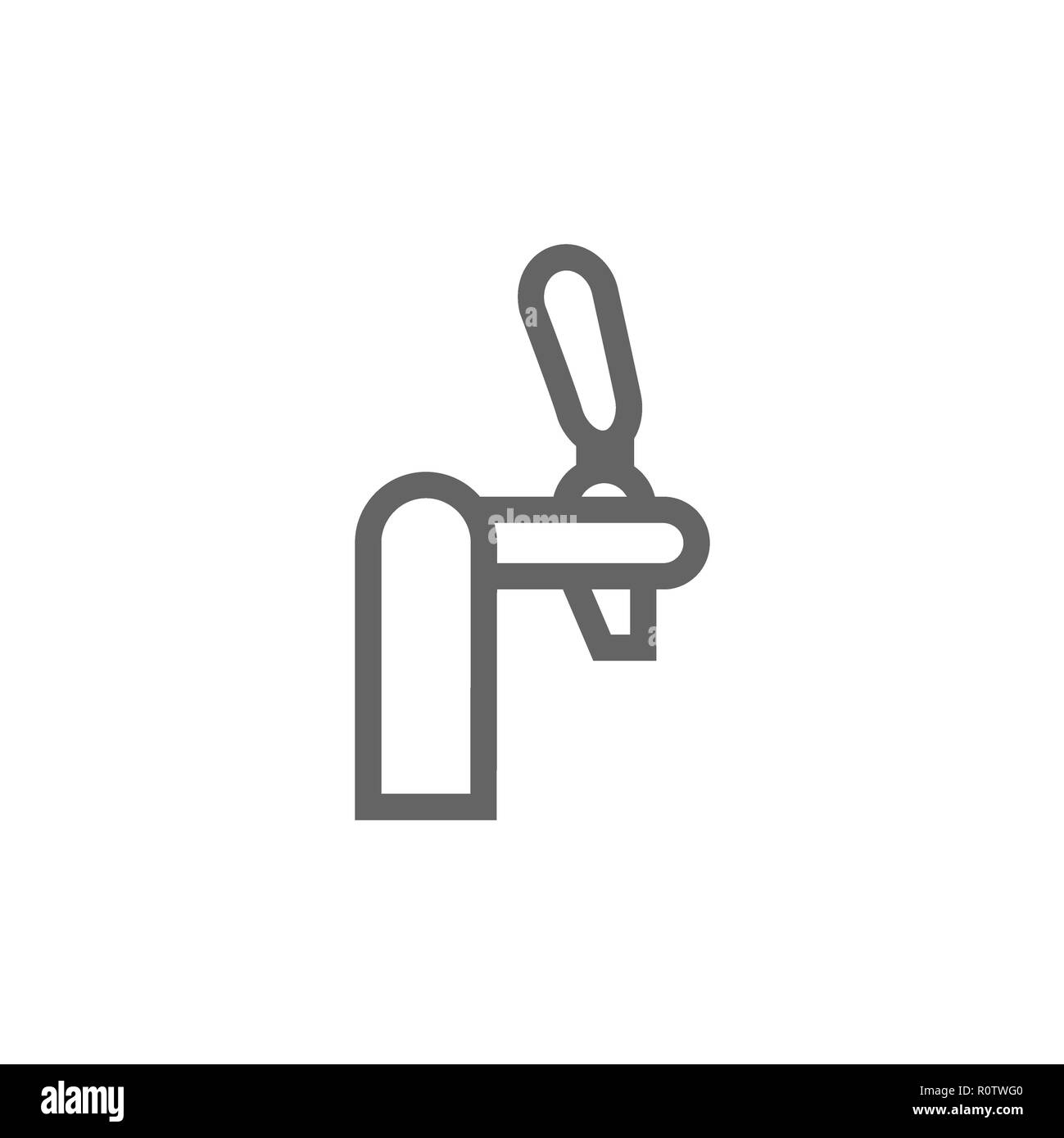 Simple Beer Tap Line Icon Symbol And Sign Illustration Design Isolated On White Background Stock Photo Alamy