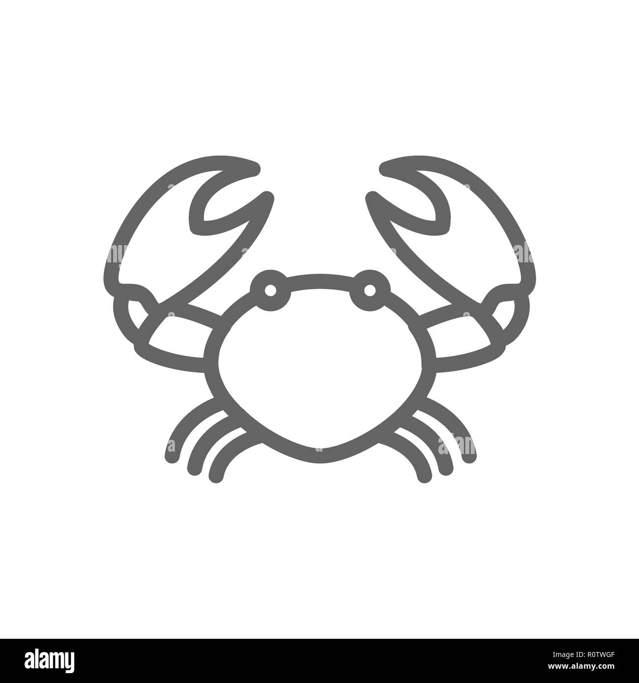 Simple crab line icon. Symbol and sign illustration design. Isolated on  white background Stock Photo - Alamy