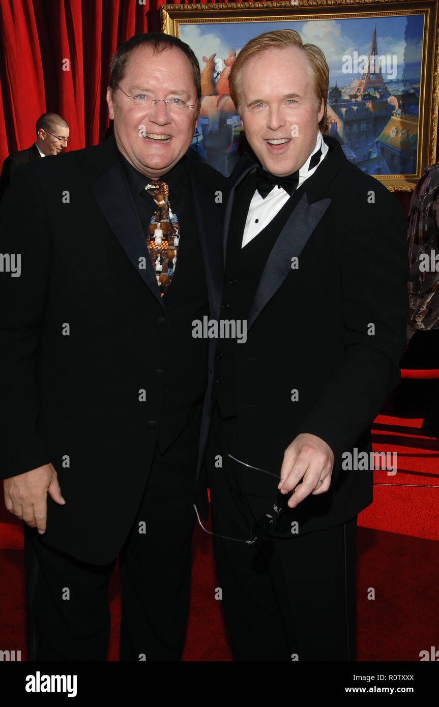 John Lassiter and the director Brad Bird arriving at the RATATOUILLE