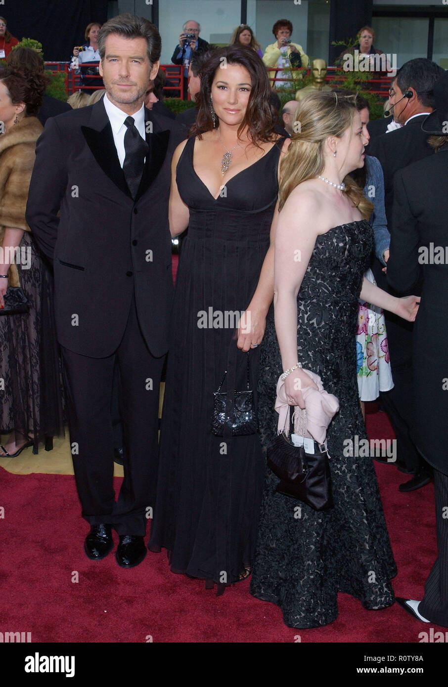 Pierce Brosnan and guest arriving at the 76th Academy Awards Oscars 2004 at the Kodak