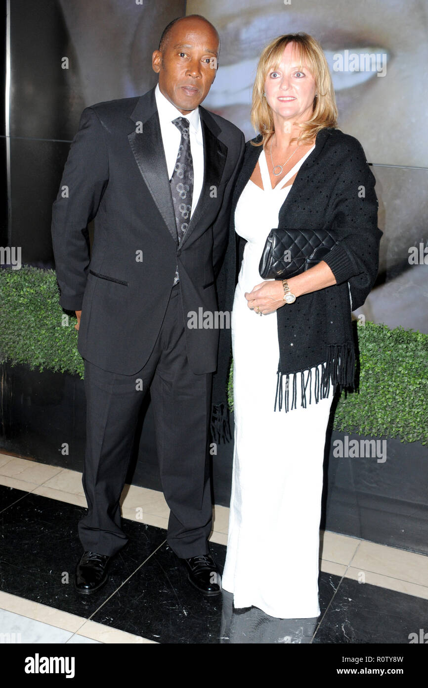 The Gift of Life Black & White Ball, ACLT holds celebrity fundraising ball to support the charity's work within stem cell, bone marrow, blood and organ donation, held at the Marriot Hotel in  Grovesnor Square, London.  Featuring: Anthony Hamilton, Linda Hamilton Where: London, United Kingdom When: 06 Oct 2018 Credit: WENN.com Stock Photo