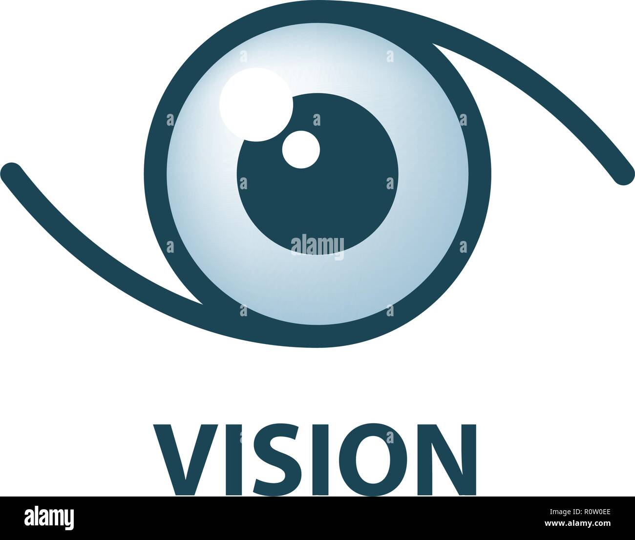 Sign in the shape of the eye. Vector illustration of the icon Stock ...
